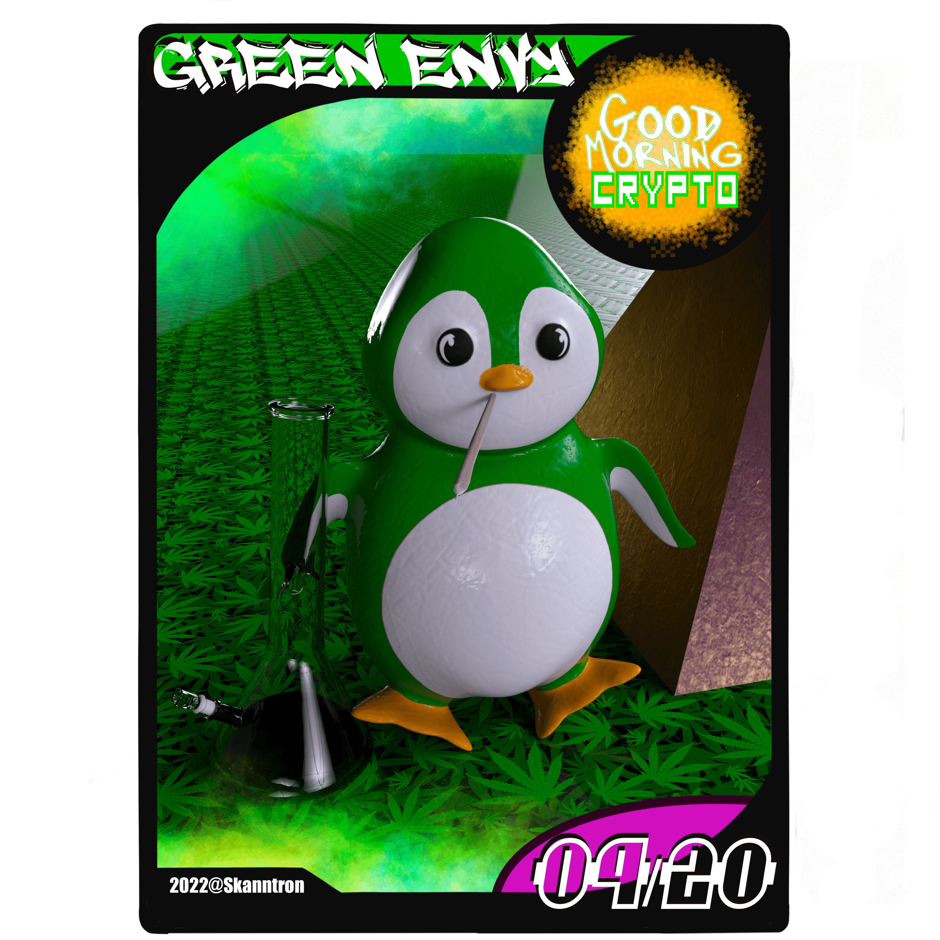 Green Envy - Crypto Penguins 4/20
