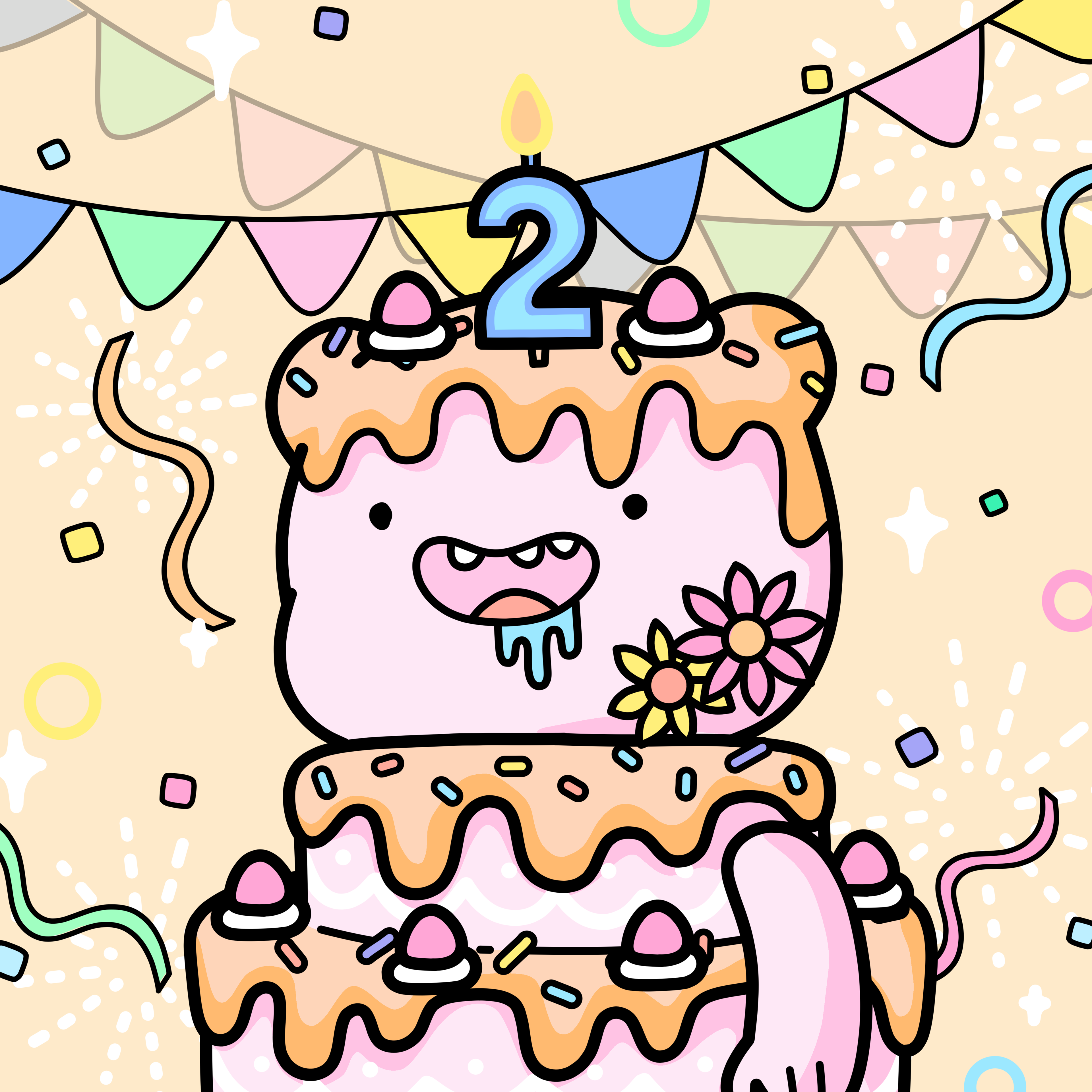 2nd Anniversary Cake Bear