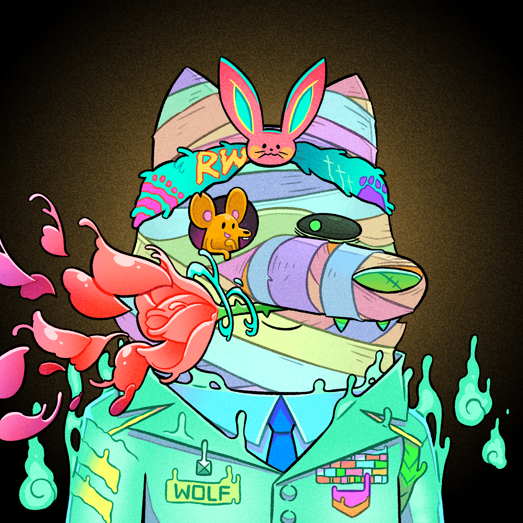 Trippy Wolves #1302